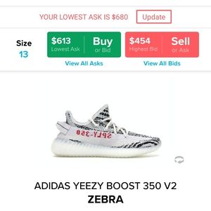 Yeezy boost 350 zebra deadstock brand new